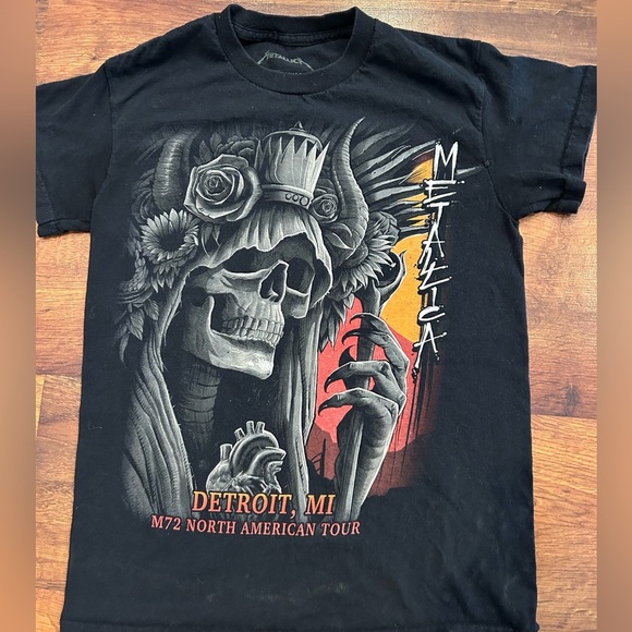2023 11/10 Official Metallica Detroit Shirt Small N1 Tour Ford Field Michigan - Picture 1 of 5